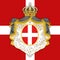 SMOM Sovereign Military Order of Malta coat of arms on the official flag