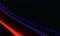 Smooth 3d mix of red blue neon lights in dark space. Elegant curves in minimal template or blank.