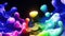 Smooth abstract animation of liquid gradient rainbow color in 4k. Bright glossy paint surface as abstract looped festive