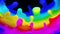 Smooth abstract animation of liquid gradient rainbow color in 4k. Bright matte paint surface as abstract looped festive