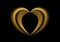 Smooth blurred golden heart background