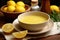 Smooth Bowl lemon sauce. Generate Ai