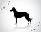 Smooth collie silhouette