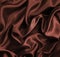 Smooth elegant dark brown chocolate silk as background