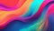 Smooth flowing rainbow wave pattern, digitally generated image, vibrant colors generated by AI