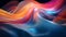 Smooth flowing wave pattern in vibrant colors generated by AI