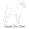 Smooth fox terrier dog outline