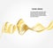 Smooth light gold waves line. Beautiful Gold Satin. Drapery Background.