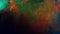 Smooth liquid gradient colorful paints moving slowly. Stock footage. Close up of rainbow color inks mixing in liquid