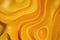 Smooth liquid waves. Fluid curve shape. Abstract yellow background. 3d rendering