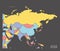 Smooth map of Asia continent