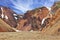 The smooth mountains in Icelandic reserve