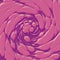 Smooth organic spiral pink pattern. Modern abstract background. 3d rendering digital illustration