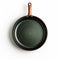Smooth Pan On White Background: Dark Green And Bronze Style