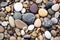 a smooth pebble collection on the beach