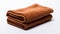 Smooth And Polished Brown Folding Towel With Dusty Piles