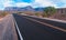 Smooth road in stone desert in Texas