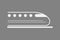 Smooth train running on rail using white color on dark background vector