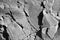 Smoothed face igneous rock