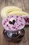 Smoothie with banana, blackberry ,pomegranate