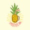 Smoothie bar pineapple cup vector