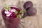 Smoothie of boiled beets