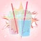 Smoothie, Bubble Tea or Milk Cocktail design in pop art comic style, vector illustration