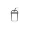 Smoothie drink cup line icon