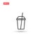 Smoothie drink cup vector icon isolated