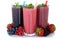 Smoothie fruit juice with fruits isolated