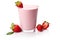 Smoothie Rasberry yogurt isolated on white background