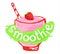 Smoothie sticker in watercolor style