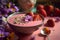 Smoothie strawberry bowl diet. Generate Ai