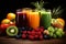 Smoothies brimming with assorted fruits and veggies for ultimate nutrition