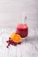 Smoothies cranberry and tangerine