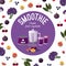 Smoothies. Purple vegetables. Vector illustration