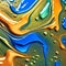 smoothly melting oil art paints, pink, blue, yellow, gold sparcles, smooth lines, pastel colors, abstract background