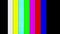 SMPTE color bars with VHS effect. SMPTE color stripe technical problems. Color Bars data glitches.