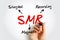 SMR - Shingled Magnetic Recording acronym, technology concept background