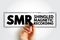 SMR - Shingled Magnetic Recording acronym, technology concept stamp