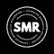 SMR - Shingled Magnetic Recording acronym, technology concept stamp