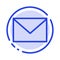 Sms, Massage, Mail, Sand Blue Dotted Line Line Icon