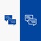 Sms, Message, Popup, Bubble, Chat Line and Glyph Solid icon Blue banner Line and Glyph Solid icon Blue banner