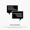 Sms, Message, Popup, Bubble, Chat solid Glyph Icon vector