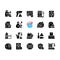 Smuggling black glyph icons set on white space