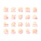 Smuggling gradient linear vector icons set