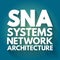 SNA - Systems Network Architecture acronym, technology concept background