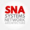 SNA Systems Network Architecture - complete protocol stack for interconnecting computers and their resources, acronym text concept