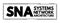 SNA Systems Network Architecture - complete protocol stack for interconnecting computers and their resources, acronym text stamp