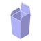 Snack box icon isometric vector. Chip pack